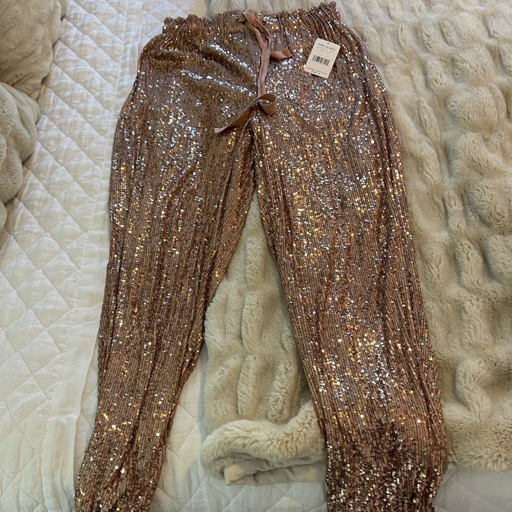 Free people sparkly joggers